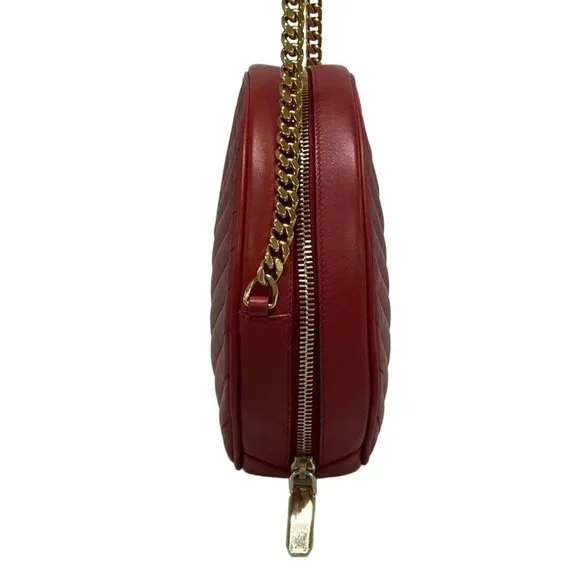 SAINT LAURENT PARIS 357401 Red Leather Shoulder Bag - Picture 2 of 15